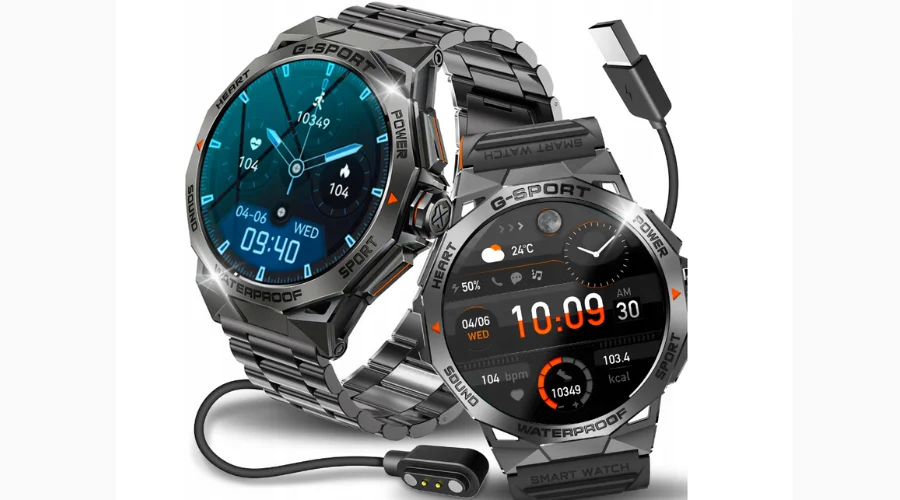 Smartwatch Męski Zegarek Rozmowy Menupl Ip68 Amoled 400mah Rozmowy 2 Pasek