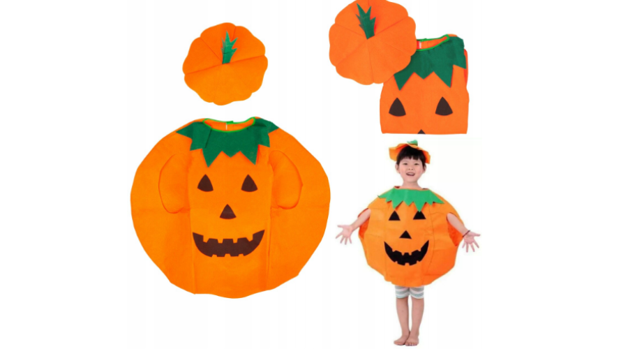 Przebranie kostiumu dyni na Halloween